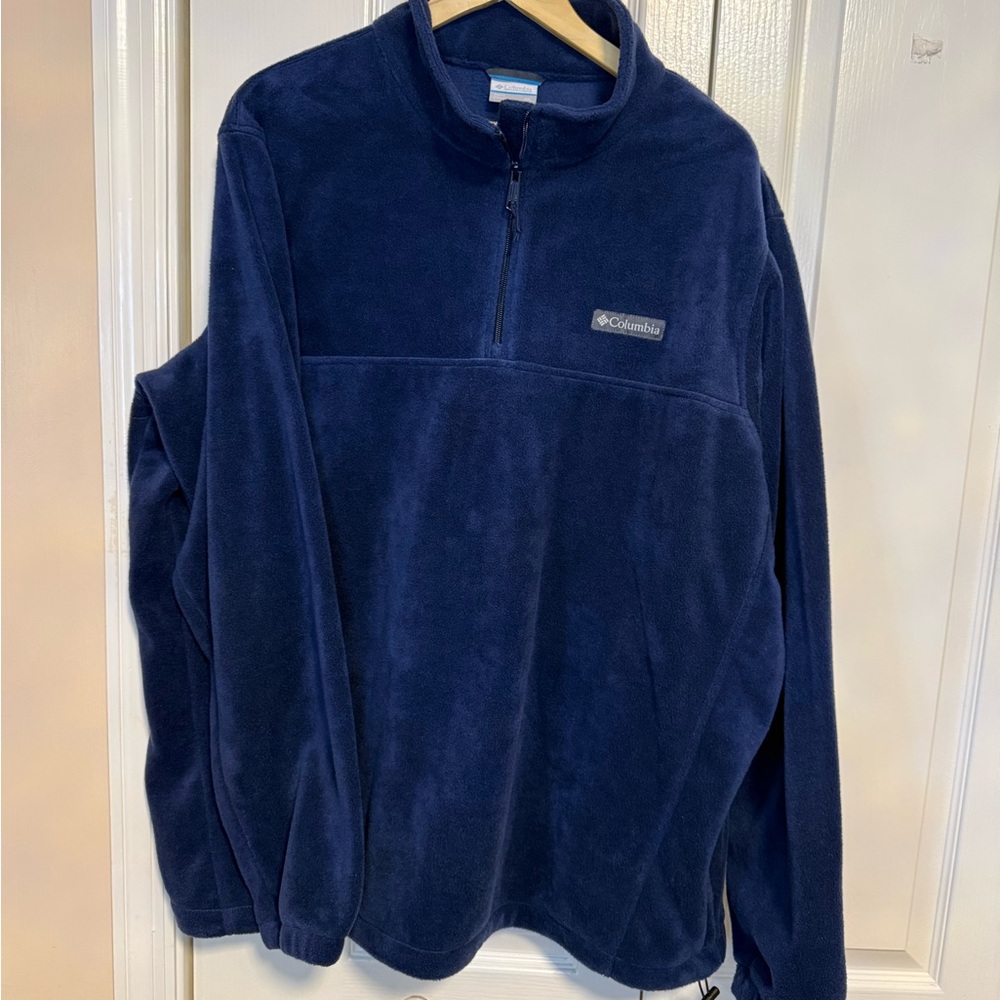 Columbia Men’s XXL Navy Blue‎ Quarter Zip Fleece Pullover Sweater
